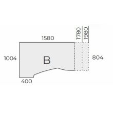 EX HA 198/100 fémlábas íróasztal balos kivitelben