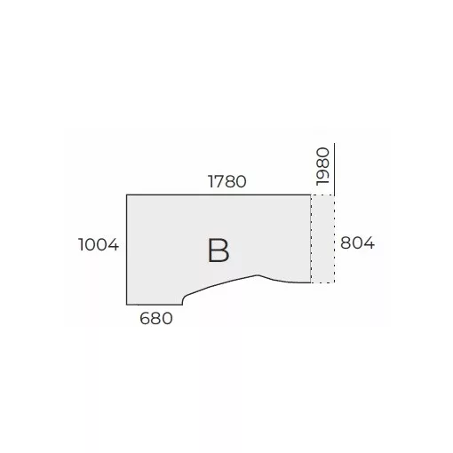 EX HB 198/100 íróasztal jobbos kivitelben