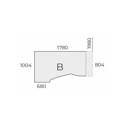 EX HB 198/100 fémlábas íróasztal balos kivitelben