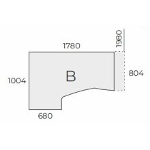 EX HB 198/100 fémlábas íróasztal jobbos kivitelben