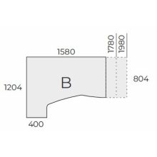 EX HC 198/120 fémlábas íróasztal jobbos kivitelben