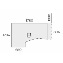 EX HD 178/120 íróasztal balos kivitelben