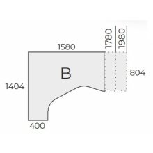 EX HE 158/140 fémlábas íróasztal jobbos kivitelben