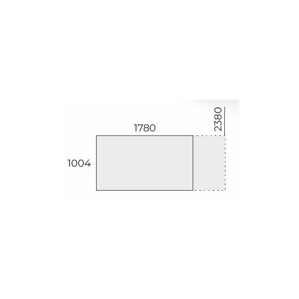 EX TC 238/100 szögletes laplábas tárgyalóasztal