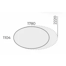 EX TDK 178/110 ovális laplábas tárgyalóasztal