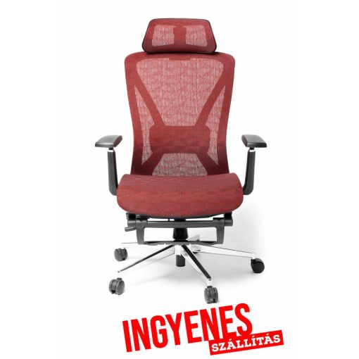 Lázár Net bordó hálós forgószék