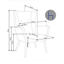 Cotto fotel -  kék színben