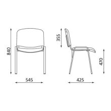 ISO króm vázas szék - szövet kárpittal
