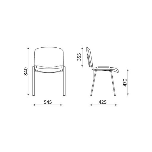 ISO króm vázas szék - szövet kárpittal