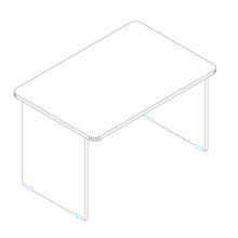 KK 200/80 íróasztal mindkét oldalt kerekített éllel