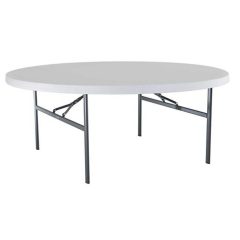 Catering fehér összecsukható körasztal ø183 cm (70183)