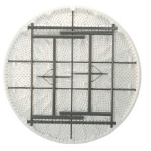 Catering fehér összecsukható körasztal ø183 cm (70183)