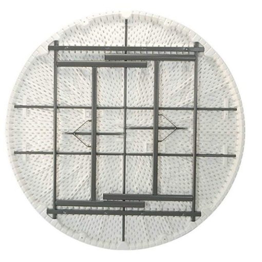 Catering fehér összecsukható körasztal ø183 cm (70183)