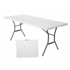   Catering összecsukható bőrönd asztal és rakásolható kerti asztal 183x76 cm (80471)