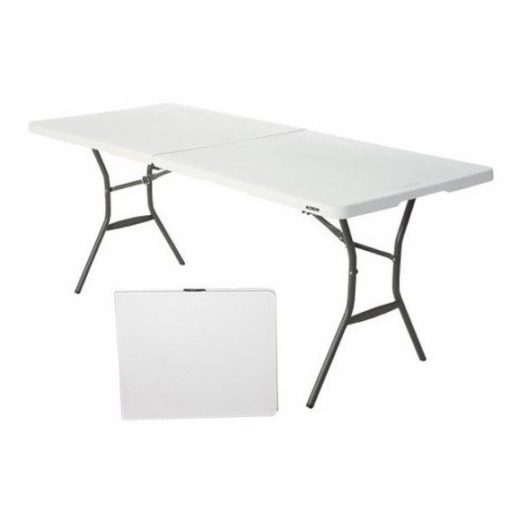 Catering összecsukható bőrönd asztal és rakásolható kerti asztal 183x76 cm (80471)