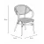   Camillo kültéri rakásolható éttermi szék - fekete/fehér