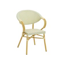 Camillo kültéri rakásolható éttermi szék - Világos Zöld