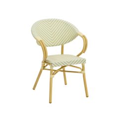   Camillo kültéri rakásolható éttermi szék - Világos Zöld