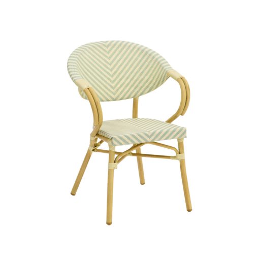 Camillo kültéri rakásolható éttermi szék - Világos Zöld