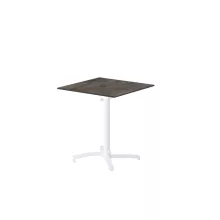 Cross Comfort felhajtható asztal - Fehér váz/Szürke Kő HPL lap