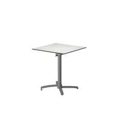   Cross Comfort felhajtható asztal - Szürke váz/Klasszikus fehér HPL lap