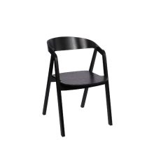 Futura tölgyfa rakásolható éttermi szék - Fekete