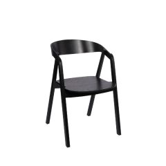 Futura tölgyfa rakásolható éttermi szék - Fekete