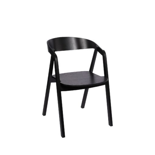 Futura tölgyfa rakásolható éttermi szék - Fekete