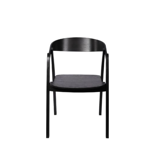 Futura tölgyfa rakásolható éttermi szék - Fekete