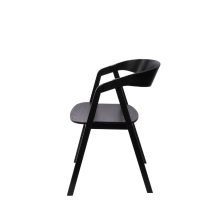 Futura tölgyfa rakásolható éttermi szék - Fekete