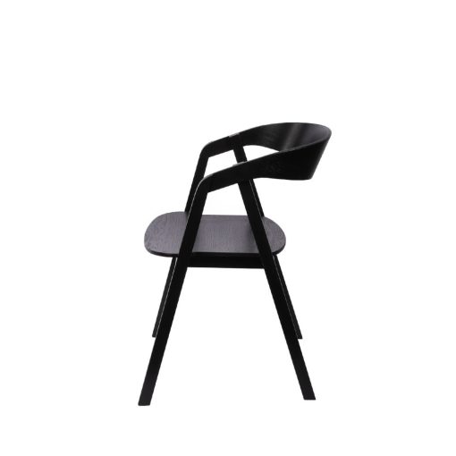 Futura tölgyfa rakásolható éttermi szék - Fekete