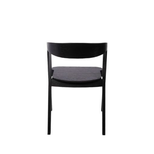 Futura tölgyfa rakásolható éttermi szék - Fekete