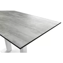 Alfa duo asztal - Fehér Váz/Beton HPL lap