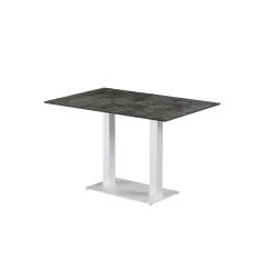 Alfa duo asztal - Fehér váz/Loft Beton HPL lap