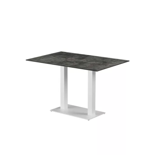 Alfa duo asztal - Fehér váz/Loft Beton HPL lap