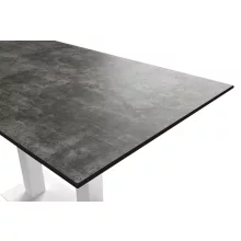 Alfa duo asztal - Fehér váz/Loft Beton HPL lap