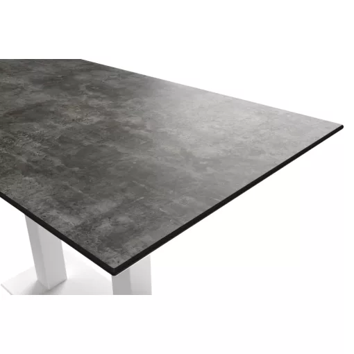 Alfa duo asztal - Fehér váz/Loft Beton HPL lap