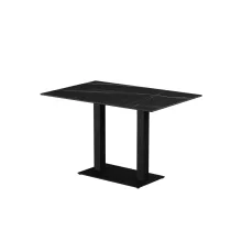 Alfa duo asztal - Fekete váz/Fekete Kő HPL lap