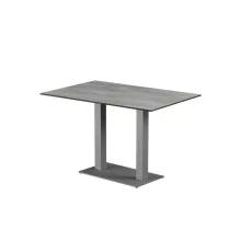 Alfa duo asztal - Szürke váz/Beton HPL lap