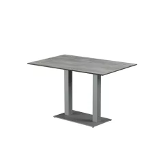 Alfa duo asztal - Szürke váz/Beton HPL lap