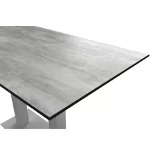 Alfa duo asztal - Szürke váz/Beton HPL lap
