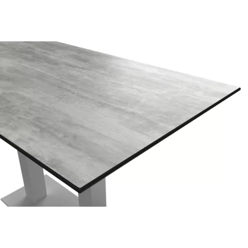 Alfa duo asztal - Szürke váz/Beton HPL lap