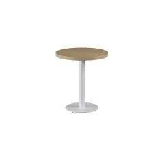   Alfa R körasztal - Fehér Váz/Lírai Tölgy laminált lap (38 mm)