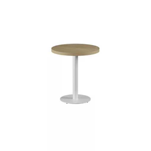 Alfa R körasztal - Fehér Váz/Lírai Tölgy laminált lap (38 mm)