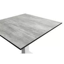 Alfa S asztal - Fehér váz/Beton HPL lap