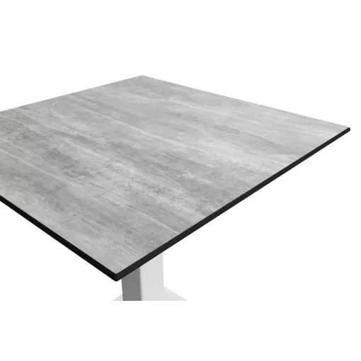 Alfa S asztal - Fehér váz/Beton HPL lap