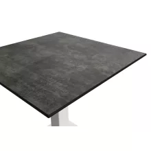 Alfa S asztal - Fehér váz/Loft Beton HPL lap