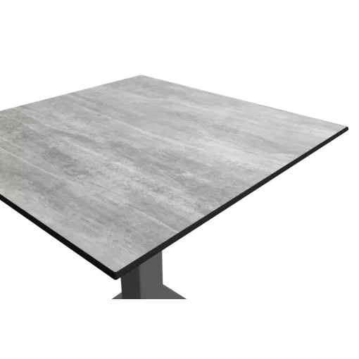 Alfa S asztal - Szürke váz/Beton HPL lap