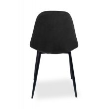 Milano fémvázas beltéri étkezőszék fekete bársony színben