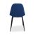   Milano fémvázas beltéri étkezőszék kék bársony színben